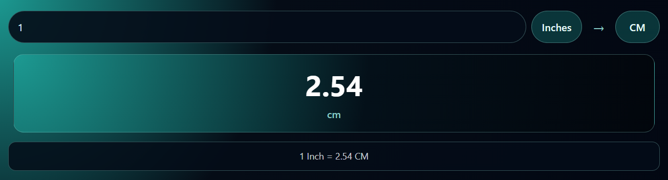 How to Convert Inch to Centimeter
